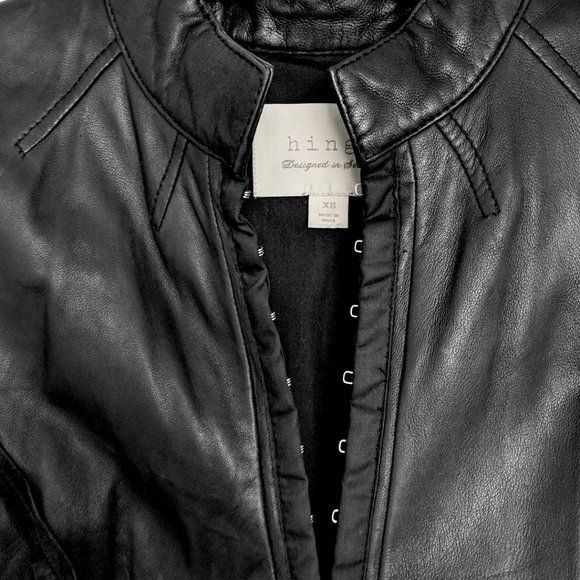 Hinge Leather Peplum Jacket - Picture 4 of 4